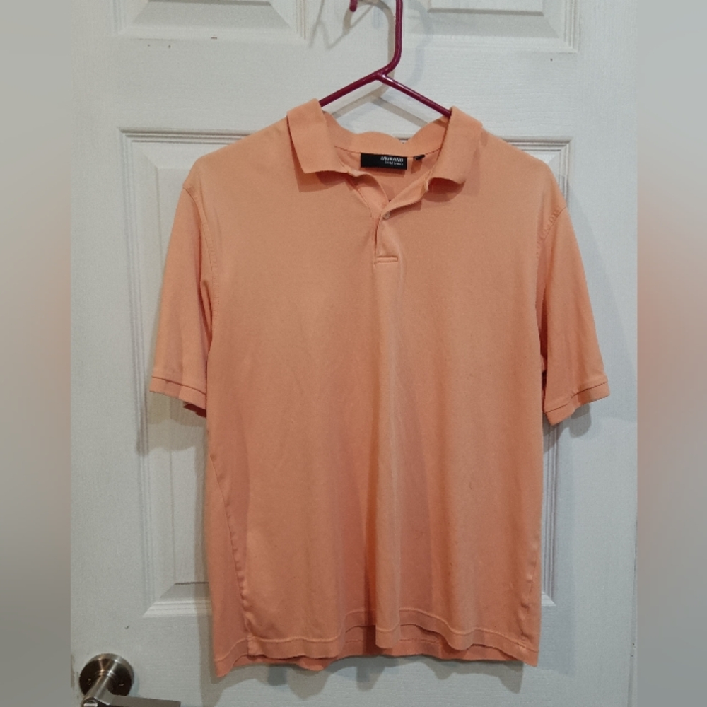 Murano Liquid Luxury Men's Peach Polo Shirt